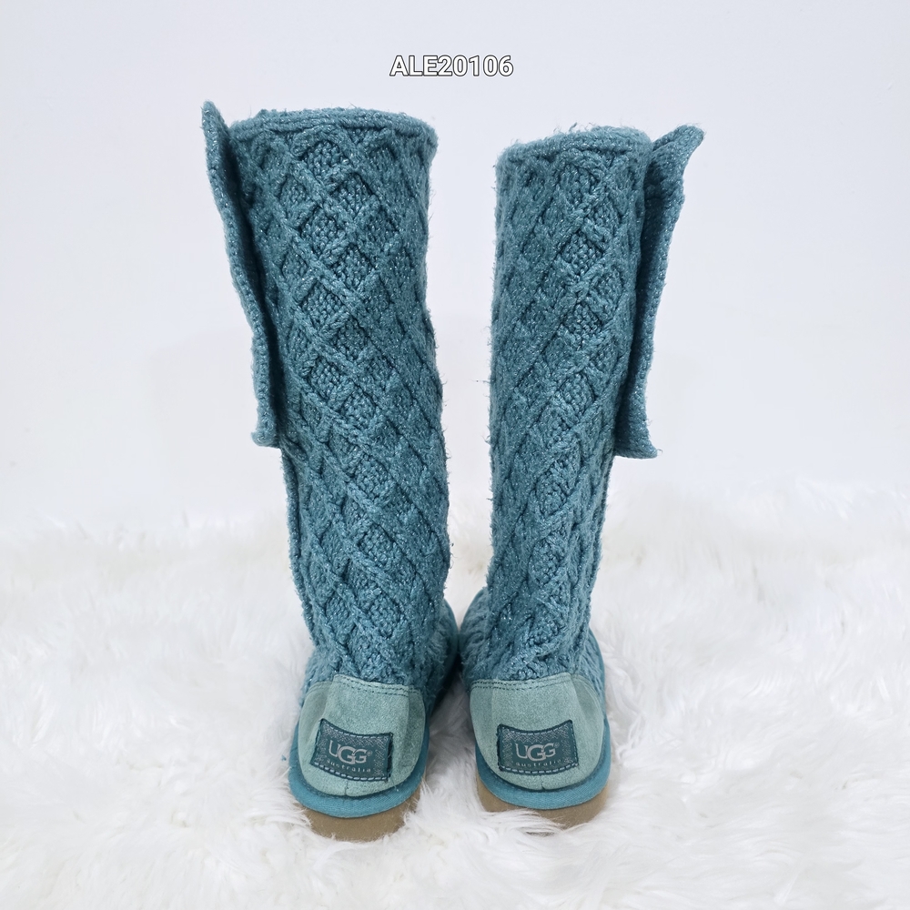 UGG style knit boots Classic Cardy model Turquoise Color Sz.6 - Picture 8 of 17